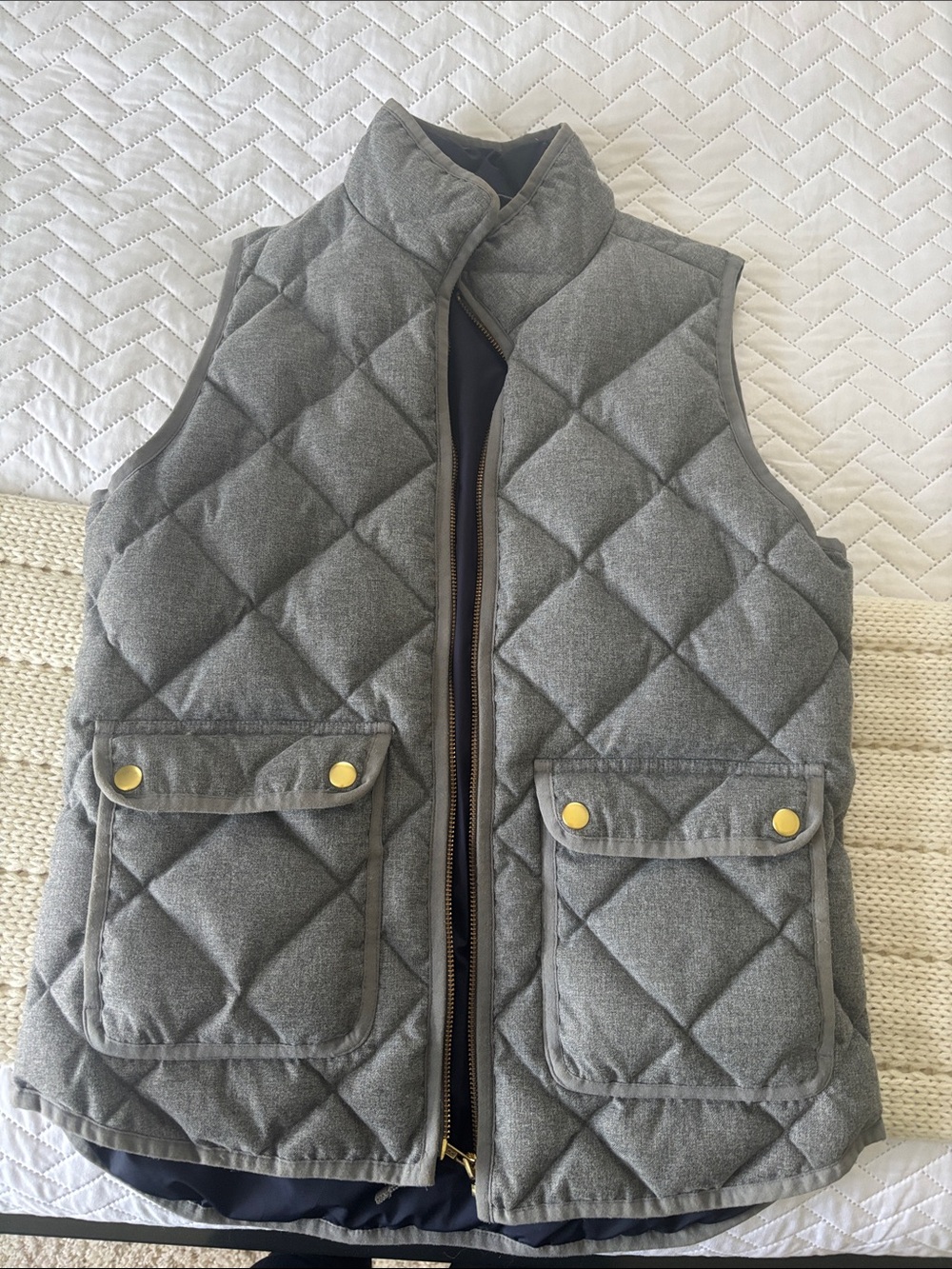 J.Crew quilted vest XS